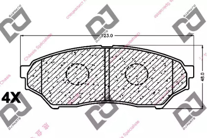 Комплект тормозных колодок DJ PARTS BP1206